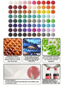 1 bộ tranh đính đá 5D họa tiết Giáng sinh, thích hợp cho người mới bắt đầu, tuyệt vời cho gia đình, văn phòng hoặc làm quà tặng cho mẹ, năm mới, lễ Phục sinh hoặc Giáng sinh - Nhiều màu - Xem 5