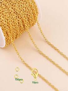 5m/1m 散装不锈钢链，适用于银色/玫瑰金 O 型项链链环，1mm/1.5mm/2mm/2.5mm DIY 珠宝制作材料