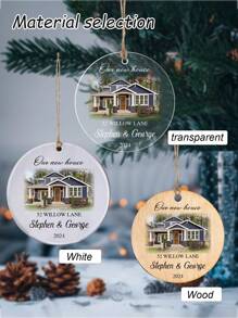 1 pieza Adorno de Navidad personalizado con foto - Adorno de Navidad con foto personalizada 2024, adornos para árboles de Navidad, decoración navideña, regalos de Navidad para mamá, papá, niños, mascotas, amigos, mujer y amistad, regalos de cumpleaños para mujer, amigos a larga distancia, mejores amigas, regalos para compañeras de trabajo