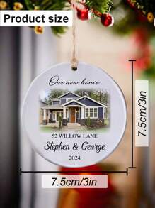 1 pieza Adorno de Navidad personalizado con foto - Adorno de Navidad con foto personalizada 2024, adornos para árboles de Navidad, decoración navideña, regalos de Navidad para mamá, papá, niños, mascotas, amigos, mujer y amistad, regalos de cumpleaños para mujer, amigos a larga distancia, mejores amigas, regalos para compañeras de trabajo