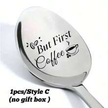 1 件，Queen Bee 趣味不锈钢雕刻勺咖啡茶匙甜点冰淇淋勺，适合咖啡爱好者、冰淇淋爱好者、姐妹、妈妈礼物、厨房、圣诞礼物、学校用品 - 銀色 - 查看 14