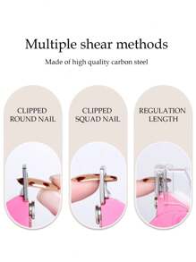 1pc White Professional One-Side Nail Clippers With Nail Positioning Nail Care Tool, Acrylic Rotary Nail Cutter For Nail Salon And Home Use,Nail Supplies,Nail Tools,Nail Art Tools,Back To School,Nails,Nail Tools For Press On Nails,Manicure Pedicure Tools