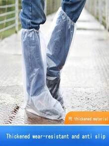 100片/40片/20片装一次性雨鞋套，防尘鞋套，防水鞋套，撕拉式鞋套，透明鞋套，蓝色鞋套 - 免洗鞋套 - 查看 4