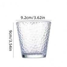 1pc Modern Minimalist Japanese-Style Gold Rimmed Hammered Glass Cup, Transparent Milk Cup/Coffee Cup For Daily Use - Multicolor - View 5