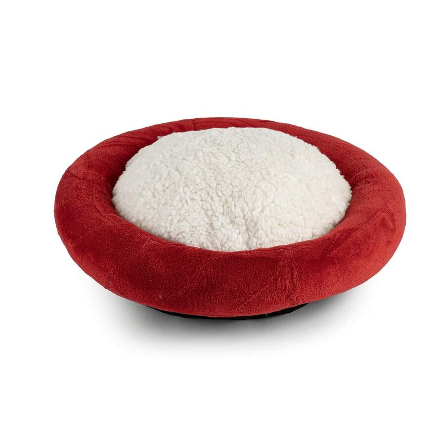 Cloud Dog Bed Comfortable Round Pet Bed Soft Blanket For Dogs Cats Rabbit - Red - View 1