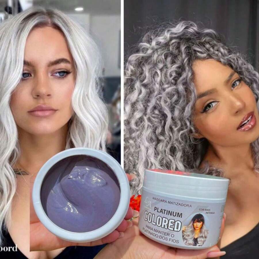 L&A COSMETICS COLORED PLATINUM HAIR MASK TONING - PLATINUM EFFECT 300g - 白色 - 查看 1