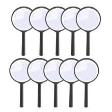 1/3/5/10pcs 5X Magnifying Glass, Portable Plastic Hand-Held Reading Magnifier Toy,Back To School