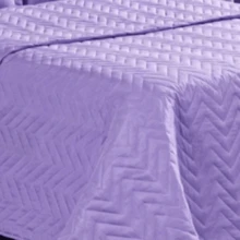 Luxury Bedspread For Double Mattress + Kit Of 2 Quilted Pillowcases - NG - Màu tím - Xem 2