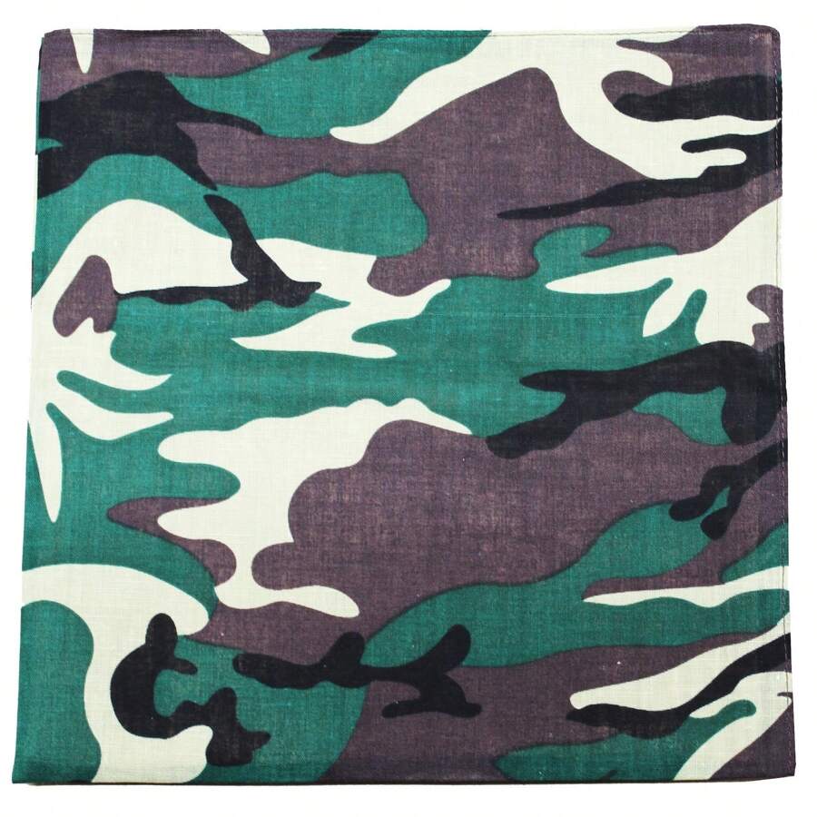 Pañuelo de algodón camuflaje básico diario - 22 pulgadas - paquetes mayoristas a granel - Camuflaje - Ver 1