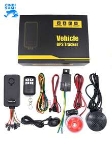 CINDI SAMI GPS Antirrobo Intercomunicador De Voz Localizador GPS Con Control Remoto Y Alarma De Altavoz - Negro - Ver 1