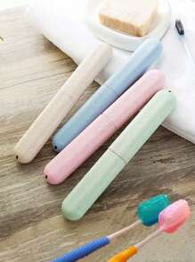 1/2pcs Portable Toothbrush Case, Travel Toothbrush Holder, Plastic Portable Toothbrush Carrying Case, Outdoor Bathroom Toothpaste Rack, Storage Box, Organizer, Travel Toiletry Cup, Dust-Proof Box, Bathroom Accessories, Washing Supplies, Travel Essentials, Beach, Summer, Business, Bathroom, School, Toiletries, Travel Accessories, Cruise Essentials, Vacation, Camping Supplies, Back To School, Holiday, School Supplies - Multicolor - View 6