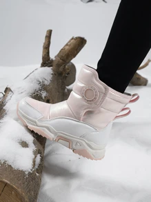 Girls Comfortable Snow Boots, Anti-Slip & Waterproof, Suitable For Snow & Winter - Pink - View 8