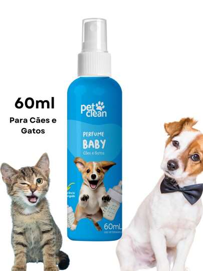 Perfume para Cães e Gatos Pet Clean 60ml Fragrâncias Frutadas
