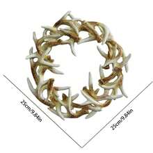 1pc Rustic Farmhouse Antler Wreath Decor, New Arrival Cross-Border Product - Multicolor - View 2