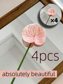 1/2/4/6 件仿真红掌百合花，适用于婚礼、办公室派对、酒店、家居餐桌装饰、情人节、生日毕业典礼、家居装饰、返校装饰、学校用品 - 多色 - 查看 31