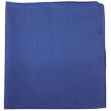 Mechaly Polyester Bandana - Paisley And Solid Colors - Pack Of 4 - 純海軍藍 - 查看 2