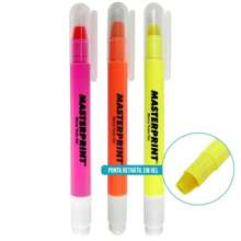 Masterprint MP613 Neon Gel Highlighter Pen With Retractable Tip, 3-Color Kit - Orange Pink Yellow - 彩色 - 查看 4