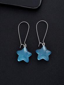 1 par Pendientes de moda de resina mar en forma de estrella colgante para mujeres , minimalista diseño , estilo , regalo para festival