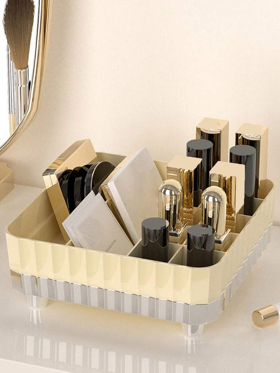 1pc Creamy Lipstick Organizer, Compartments For Makeup Storage On