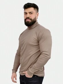 Men Sweaters - Rust Brown - View 2