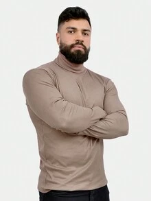 Men Sweaters - Rust Brown - View 4