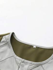 男士两件套传统服装长袖绣花衬衫和休闲裤节日派对套装 - 駝色 - 查看 6