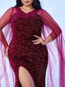 seomiscky Plus Size Shiny Beaded Camisole Bodycon Party Dress