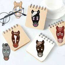 8pcs/Pack Cartoon Pony Design DIY Cute Face Stickers, Waterproof PP Stickers For Decorating Instruments, Guitars, Phone Cases, Water Cups, Skateboards, Notebooks, Mugs, Luggage, Suitable For Back To School, Children's Day, Birthday, Parties, Gifts