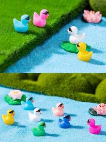 20入組迷你樹脂黃色小鴨飾品(單個尺寸:2cm*1.7cm),diy配件小鴨迷你童話園景水族館娃娃屋小型景觀裝飾配件模擬動物樹脂魅力工藝創意裝飾配件 - 黃色 - 查看 8