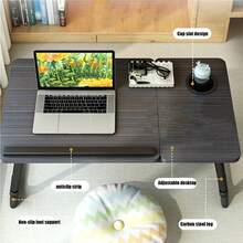 1pc Foldable 5-Gear Height Adjustable Laptop Desk, Portable Study Table For Office, Home, Dorm - Multicolor - View 5