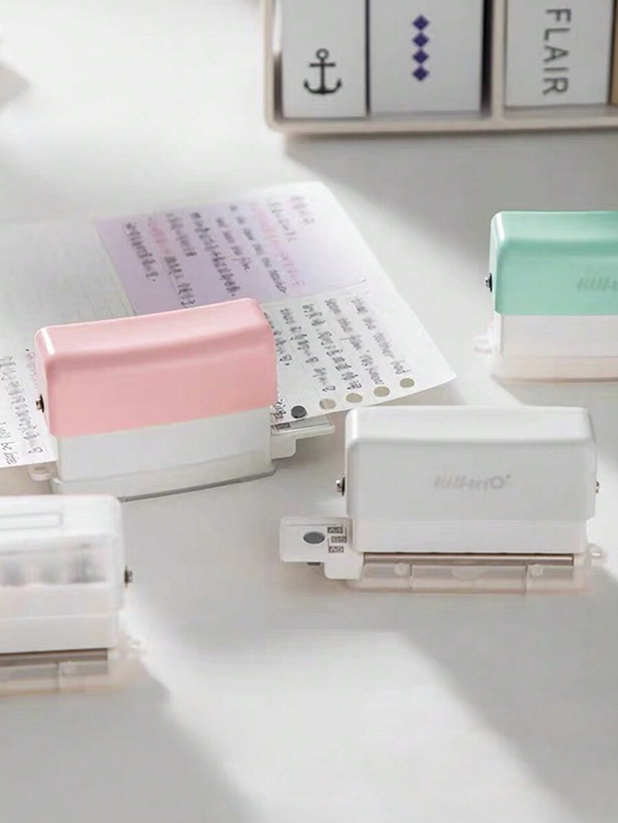 1pc 6Hole Paper Punch, Practical LooseLeaf Notebook, Mini Craft Hole