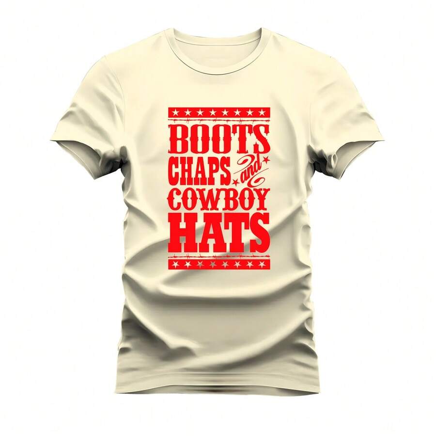 Boost Chaps Unisex Soft Cotton Printed T-Shirt - 奶油色 - 查看 1