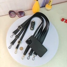 Replaceable Adjustable Shoulder Strap For Bags, Wallets, Made Of Full Grain Microfiber Leather, Available In Black, Gold, Silver Hardware Gifts For Women Winter - Black - View 9