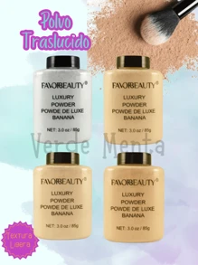 Polvo Banana Traslucido Fijador De Maquillaje Polvo Fijador, Polvo Traslúcido HD, Bissú, El Polvo Traslúcido de Arroz, fijador de maquillaje, acabado mate