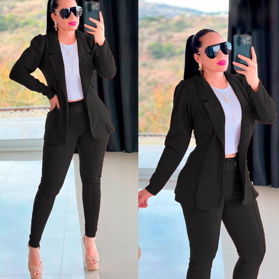 Youth Formal Set Jacket Pants - Black - View 1