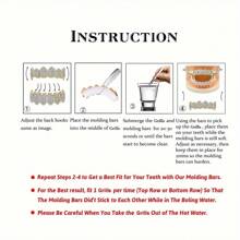 2pcs/Set Teeth Set Men Women Hip Hop Teeth Grills Iced Out Punk Men Women Teeth Decoration