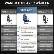 GTPLAYER كراسي ألعاب - الأزرق - مشاهدة 7