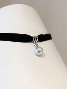 CVNANA 1 件哥特式人造水晶心形吊坠毛绒颈链，复古 Y2K 项链，适合女孩情人节、妈妈、母亲、母亲节、礼物 - 愛心 - 查看 8