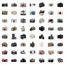 55pcs Camera Stickers Vinyl Cartoon Stickers For Water Bottles, Diaries, Laptops, Luggage, Bumpers, Cell Phones, Scrapbooks, Scooters, Helmets, Car Cartoon Stickers And Decals, Stickers Can Add A Lot Of Fun To Your Life, Perfect Gifts For Adults And Kids