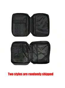 Black Minimalist Cross Print Bible Storage Bag, Suitable For Students' Daily Use, Handbag With Zipper Pocket, Portable Bag, Multifunctional Daily And Book Protection Large Capacity Storage Bag, Portable Sorting Bag, Standard Size Bible Bag, Ideal Choice For Adult, Male And Female Bible Study, Best Gift For Bible Lovers, Gift For Mother-In-Law, Mother And Friends, Christian Gift (Zipper Position Random) - Black - View 9