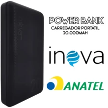Portable Charger Power Bank Fast 20000mah 2 Outputs Inova Original - 黑色 - 查看 2
