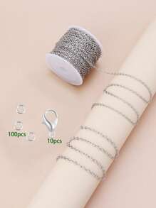 5m/1m 散装不锈钢链，适用于银色/玫瑰金 O 型项链链环，1mm/1.5mm/2mm/2.5mm DIY 珠宝制作材料