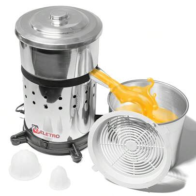 Extrator Espremedor Laranja Limão Industrial Profissional Bivolt Inox Copo 3 Litros