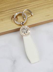 1pc Fashion Roman Numeral Keychain, Car Key Chain With Anti-Lost O-Ring, Minimalist Key Ring Lanyard Keyring, Unisex - one-size - View 3