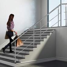 Stainless Steel Handrail Stair Railing Inside And Outside For Stairs, Parapet, Balcony - 200cm - View 6