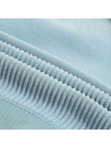 Under Armour 女士紧身瑜伽/跑步柔软弹力长袖上衣，建议订购大一码 - 藍色 - 查看 2