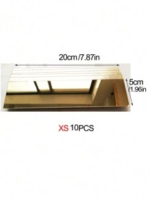 10 件镜线亚克力 3D 墙贴，大尺寸创意自粘适用于客厅、卧室、餐厅、书房家居墙壁装饰镜面墙壁房间装饰墙镜房间装饰浴室装饰客厅装饰