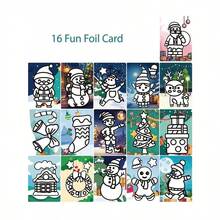 圣诞装饰 113 件魔术铝箔艺术贴纸套装 - 创意工艺套装 适用于生日派对、圣诞节和复活节礼物 工艺品贴纸 手工贴纸 - 彩色 - 查看 5