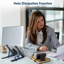 Multifunctional Laptop Stand With A Desktop Elevation Bracket Design. Foldable And Adjustable In Height. Highly Portable. It Is An Ideal Choice For Office Use. - Computer Stand - View 7