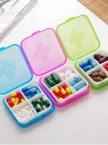 3 peças Porta-Comprimidos Pequeno e Portátil com Chaveiro, Porta-Comprimidos Organizador de Mini Comprimidos de Liga de Alumínio para Bolsa, Porta-Comprimidos de Metal À Prova d'Água para Medicamentos para Acampamento e Viagens